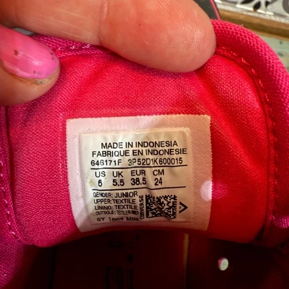 Converse Pink High-Top Sneakers - Picture 2 of 5